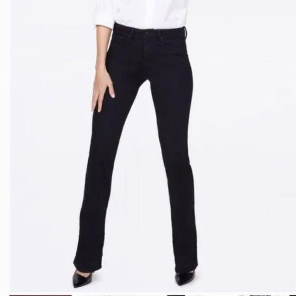 NYDJ - Black Mid-rise Mini Bootcut Jean - Size 4